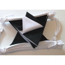 10m Black and White Bunting