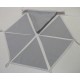 10m Silver Fabric Bunting