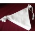 10m White Double Ply Fabric Bunting