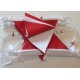 10m Red and White Fabric Bunting
