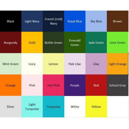 Pick & Mix Main Colour Chart