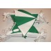 10m Green and White Fabric Bunting